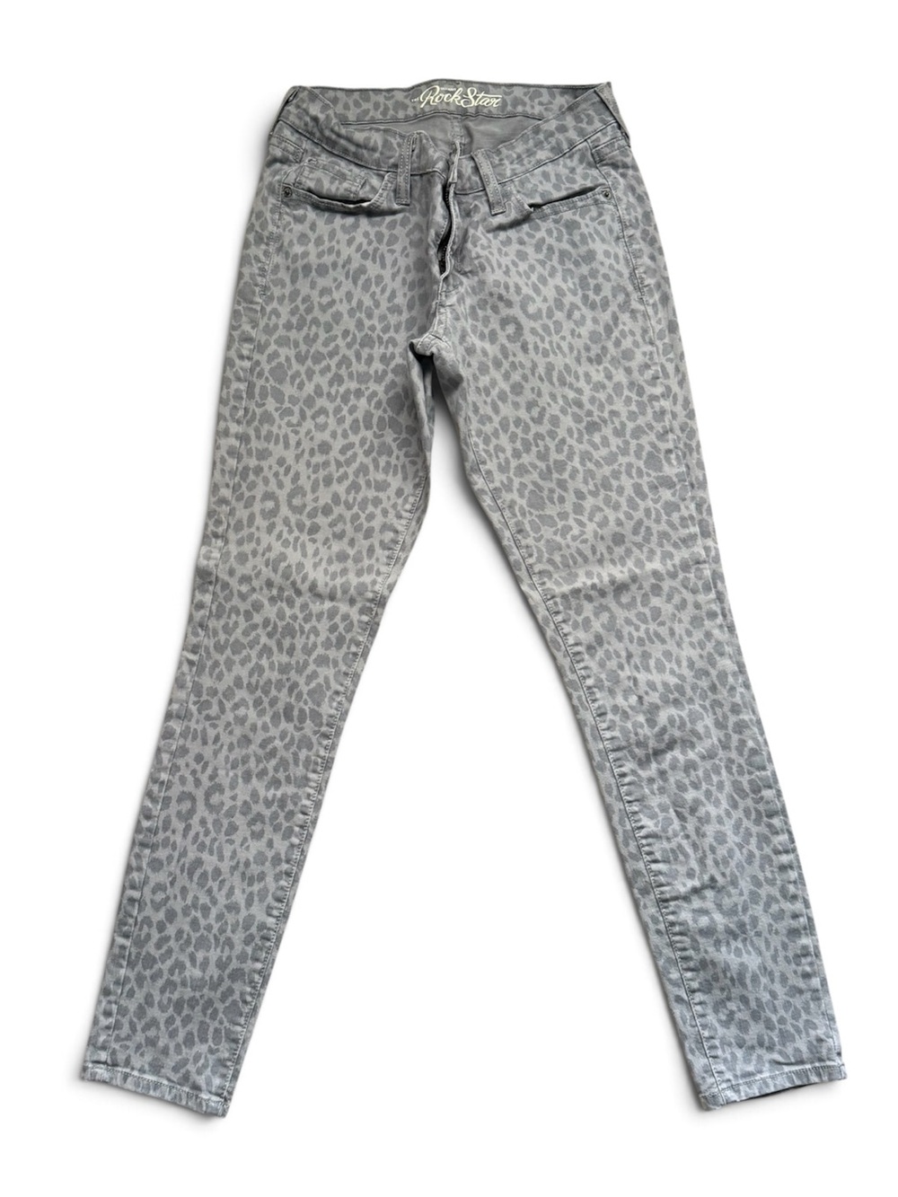 Old Navy Gray Leopard Skinny Jeans